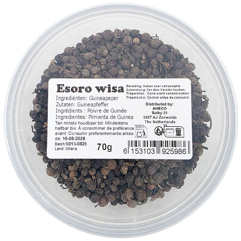 African Black Pepper Piper Guineense - Esoro Wisa - 70g