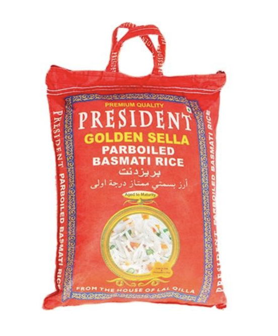 Basmati Rice Golden Sella 5KG PRESIDENT