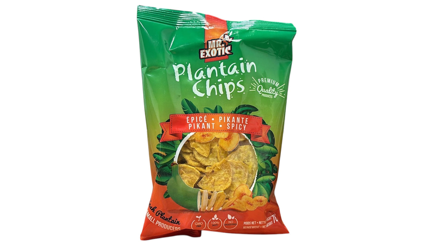 Plantain Chips Spicy 78g - Mr Exotic