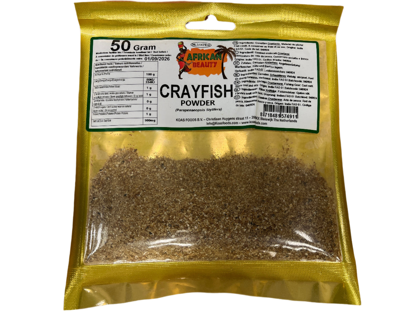 African Beauty Crayfish powder 50g