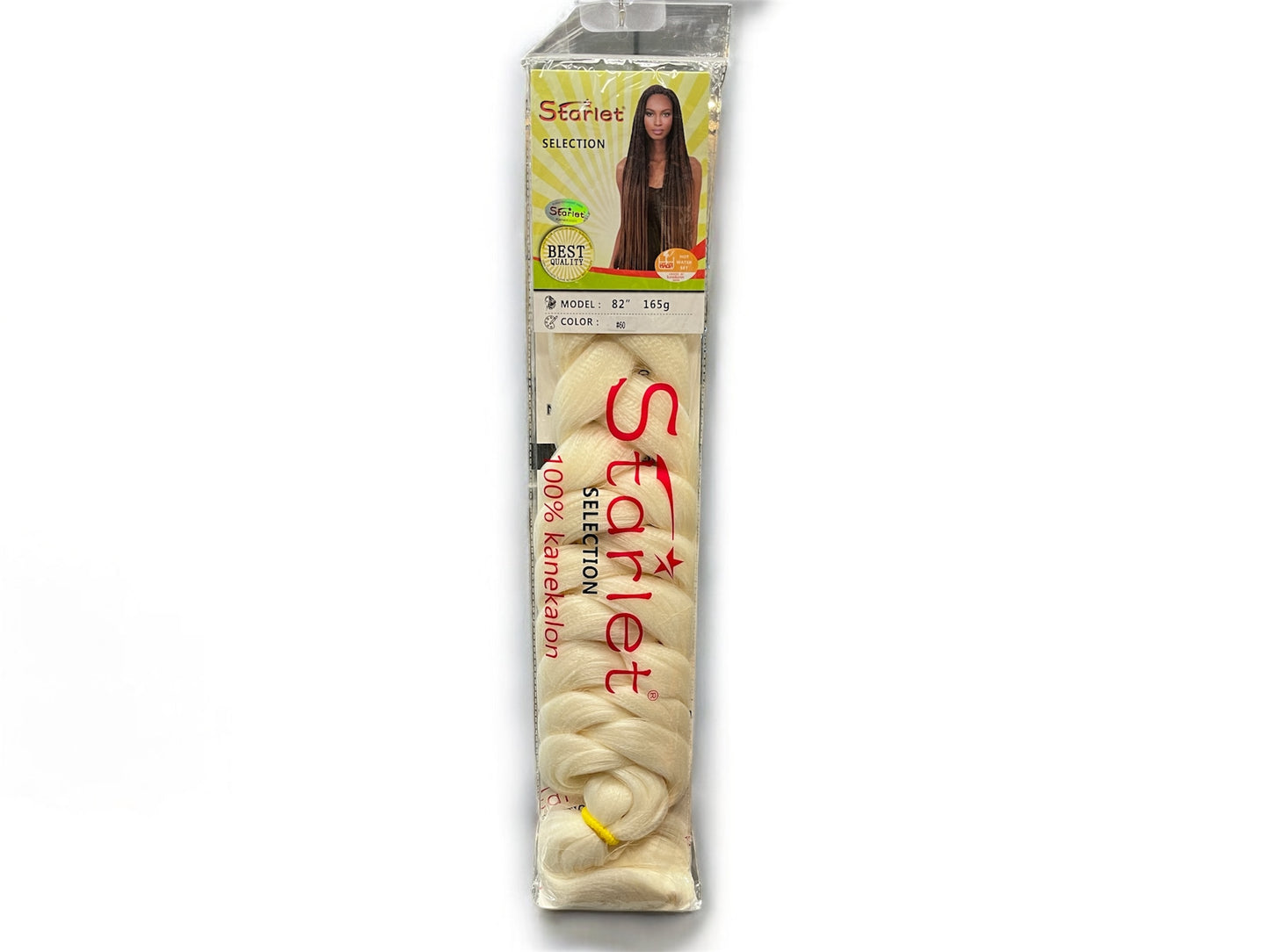 Starlet hair extensions 100% kanekalon model 82; white color 165g