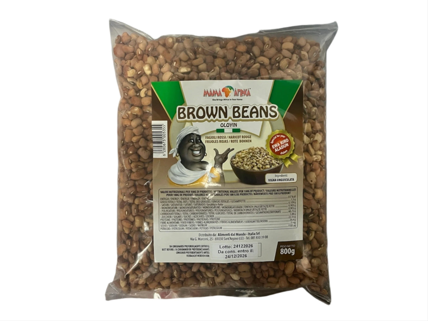 Oloyin Brown beans 800g - Mama Africa