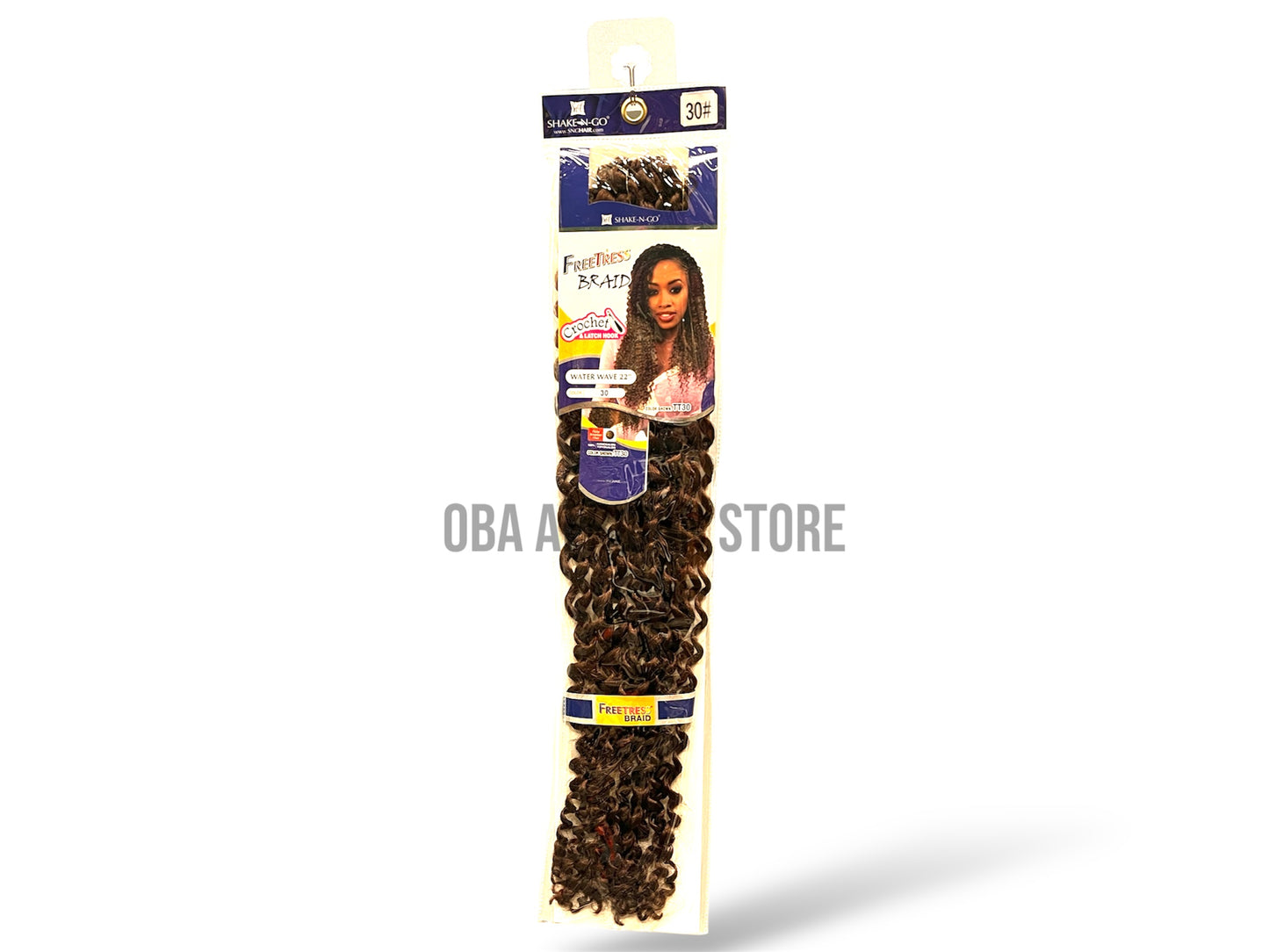 #30 - Brown Freetress Braid Crochet & Hook Water Wave Hair Extensions