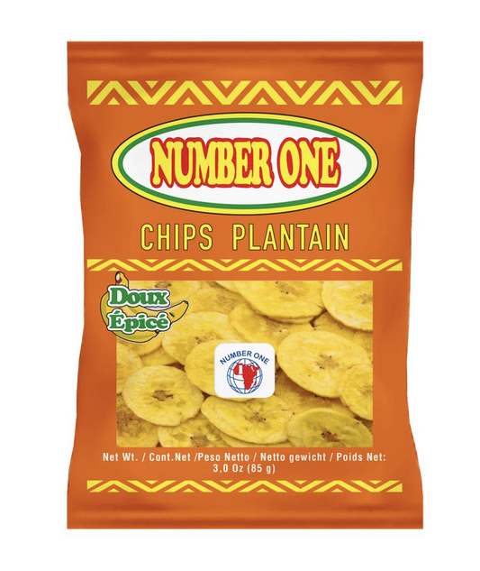 Number one chips plantain spicy 85g